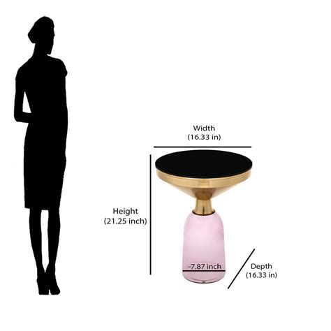 Buy Premium Apollo Glass Side Table (Pink) Online in India | Nilkamal Homes