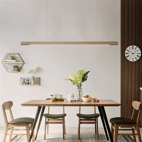 Linear Wooden Pendant Light – Vakkerlight