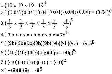 Exponents and Powers