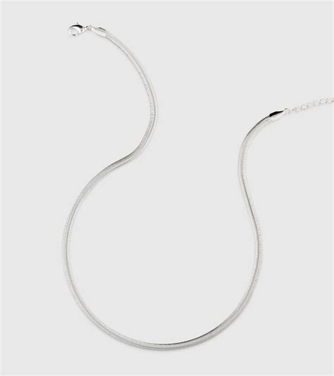 Silver Snake Chain Necklace – OUZEL