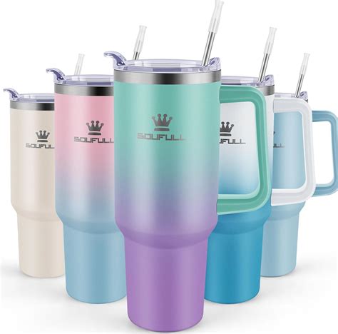 Amazon.com | 40 oz Tumbler with Handle and Straw Lid, 100% Leak-proof ...