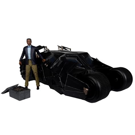 McFarlane DC Multiverse Lucius Fox & Tumbler (The Dark Knight) Gold ...