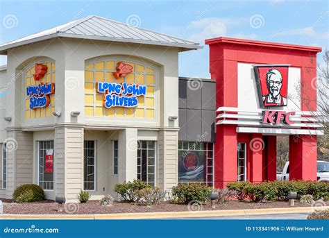 KFC and Long John Silver`s Shared Location Editorial Photo - Image of ...