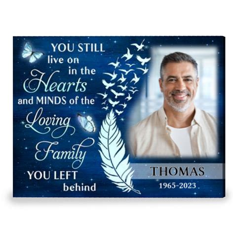 Custom Sympathy Gift for Loss of Loved Ones Memorial Canvas Print - Oh ...