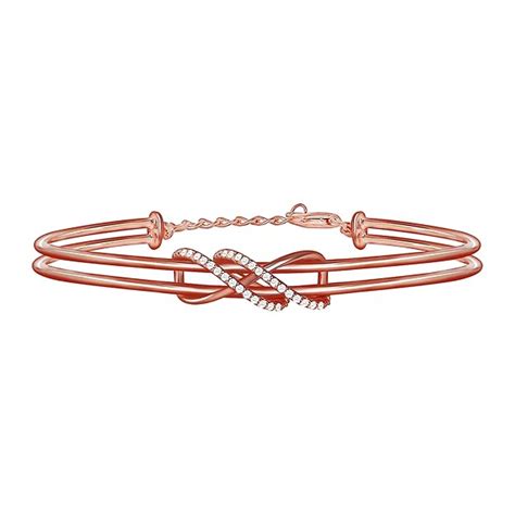 GIVA 925 Silver Rose Gold Dual Entangle Bracelet, Adjustable | Gifts ...