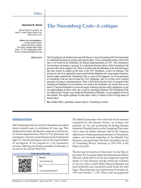 Image result for Code Nuremberg Explication