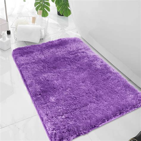 Bathroom Rugs Non Slip, Large Purple Bath Rugs for Bathroom Decor ...