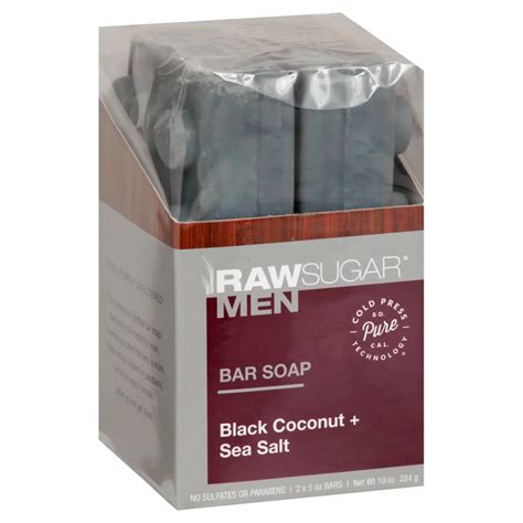 Raw Sugar Men's Bar Soap Black Coconut + Sea Salt - Shop Cleansers ...