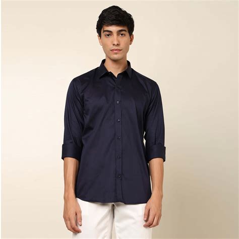 Buy Solid Cotton Shirts for Men Online in India