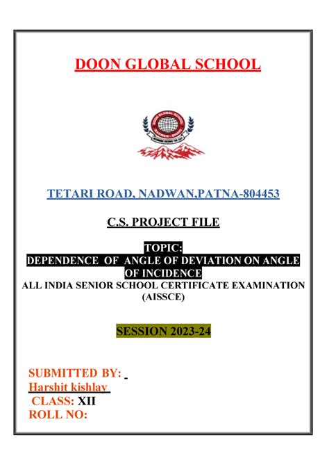 Physics - Hi it's hk it is a note - DOON GLOBAL SCHOOL TETARI ROAD ...