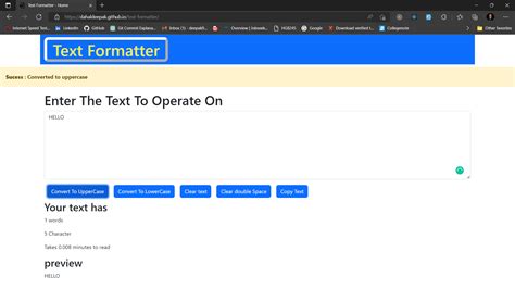 Text Formatter On React JS 的图像结果