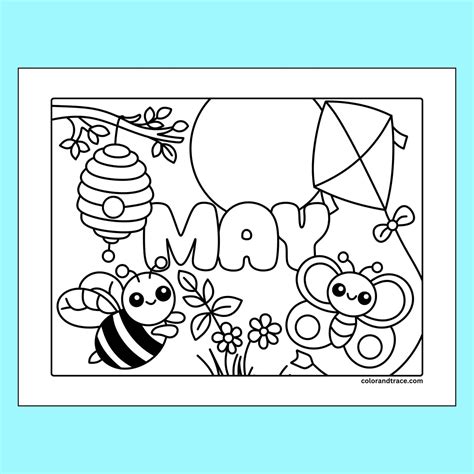 May Colouring Pages Pdf