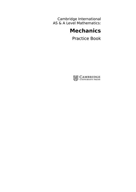 CIE Mechanics Practice Book - Cambridge International AS & A Level ...