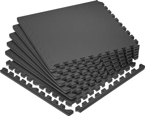 SUPERJARE 0.79 Inch Gym Flooring for Home Gym, Exercise Equipment Mats ...