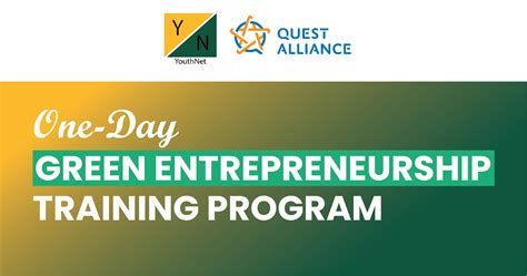 Join the Green Entrepreneurship Training Program by YouthNet and Quest ...