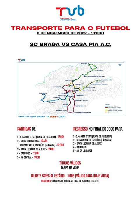 Transportes | SC Braga vs Casa Pia AC - Sporting Clube de Braga