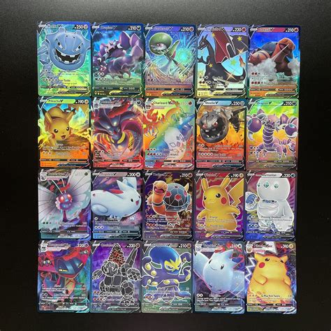 FANTCI Cards GX Vmax, 100 Pieces Trading Card Set 60 V + 40 Vmax Cards ...