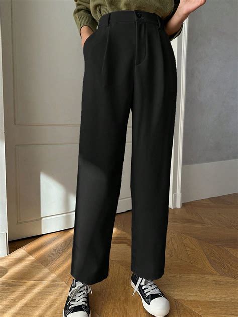 Women's Solid Color Simple Daily Suit Pants in 2024 | Modest casual ...