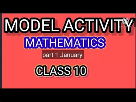 Model Activity Task Math Part 1 Class 10 的图像结果