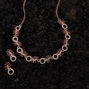 brado jewellery Brass Gold-plated Rose Gold, Black, White Jewellery Set ...