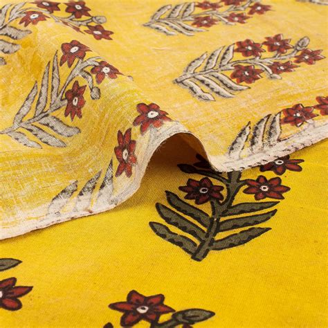 Authentic Bagru Print Fabric: Natural Dye, Hand Block Printed – DMAASA