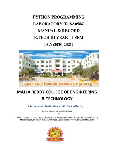 Image result for Python Program Lab Manual