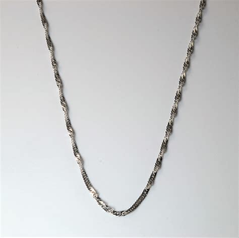14k White Gold Singapore Chain | 20" | – 100 Ways