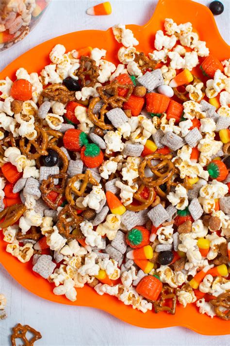 Halloween Snack Mix with Popcorn - The Ashcroft Family Table
