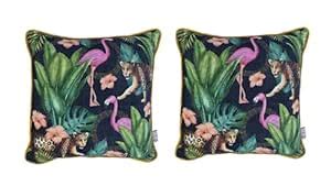 Buy Blissful Creations Set of 2 Animal Printed Cushion Covers – Jungle ...