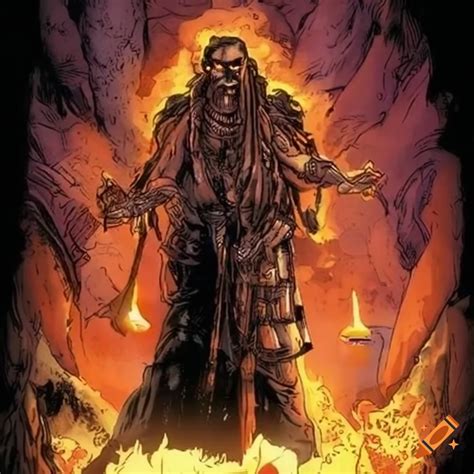 Papa legba, the voodoo god of the crossroads depicted as a brave hero ...