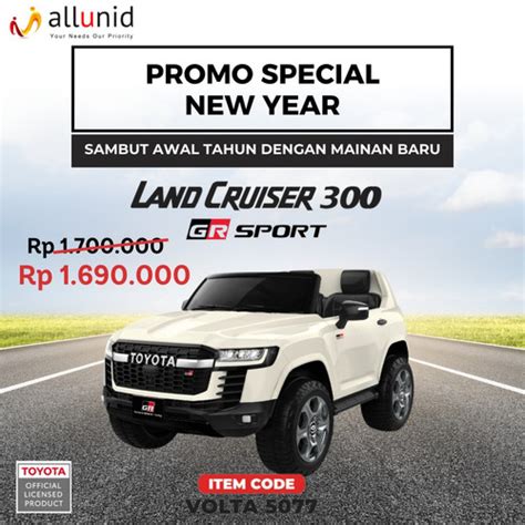Promo Mainan Aki Anak Volta 5077 Toyota Land Cruiser LC 300 - Black ...