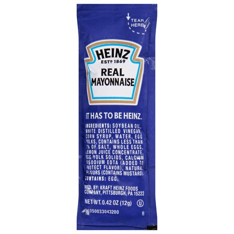Heinz Single Serve Real Mayonnaise, 5.25 LB | Away From Home