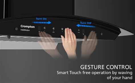 Crompton IntelliMotion Curved 60 cm Chimney Baffle Filter (Black), Free ...