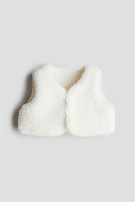 Teddy gilet - White - Kids | H&M IN