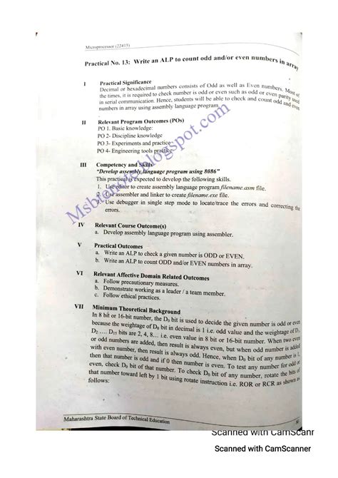 22415 Microprocessors MIC Manual answer | MIC solved lab manual
