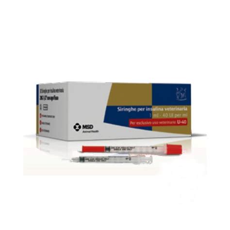 Msd Veterinary Insulin Syringe 40ui / ml 30 Pieces