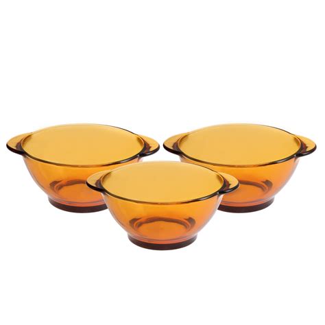 Duralex Lys Amber Bowl with Handles 510 ML Set of 3 Pieces – Home Asia ...