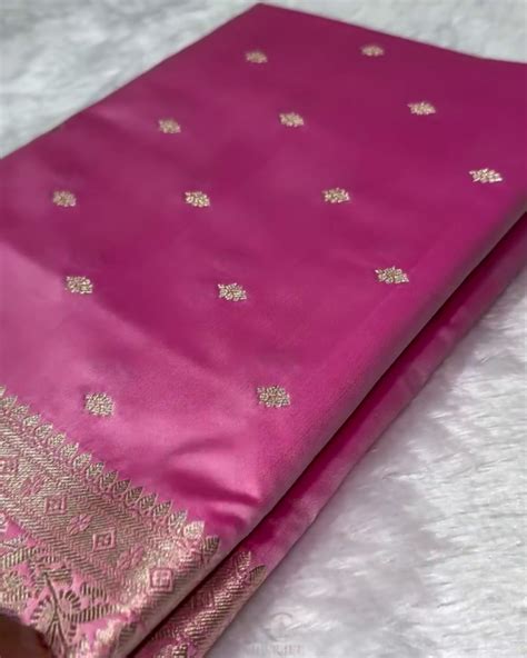 Tanirika - Pink Mashru Silk Saree with Golden Zari Butta & Royal Woven ...