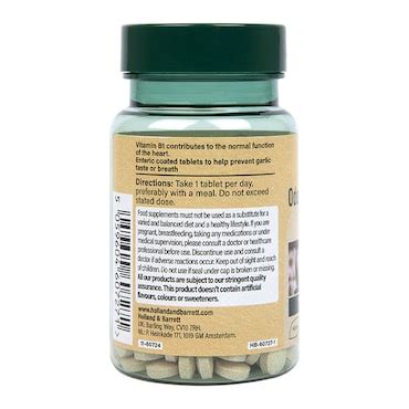 H&B Enteric Coated Odourless Garlic 500mg 60 Tablets | Holland & Barrett