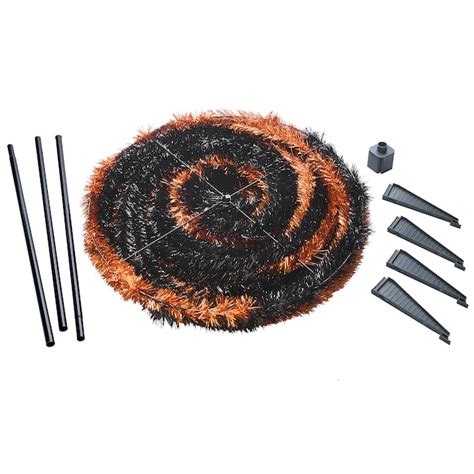 National Tree Company 7.5 ft Orange Tinsel Halloween Decor Artificial ...