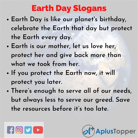 Earth Day Slogans | Theme, Awareness, Unique and Catchy Earth Day ...