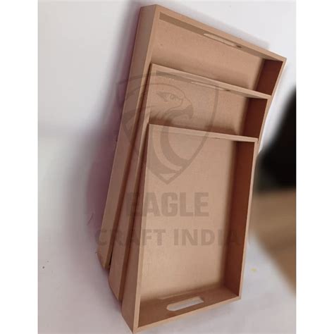 EAGLE CRAFT INDIA Wooden MDF Tray | Unfinished Smooth Surface MDF Tray ...