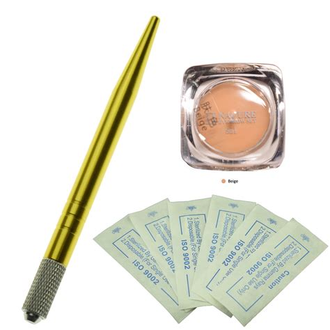 Professional Eyebrow Permanent Microblading Kit/One Yellow Manual ...
