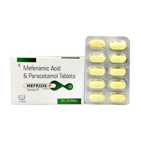 Mefenamic Acid 500mg + Paracetamol 325mg Tablets Exodrug