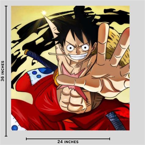 One Piece Monkey D.Luffy Full Crew Self Adhesive Laminated Poster |one ...