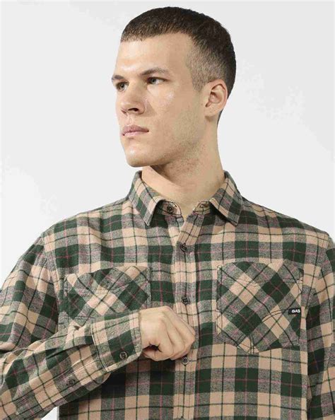 Regular Fit Shirt with Checked Pattern