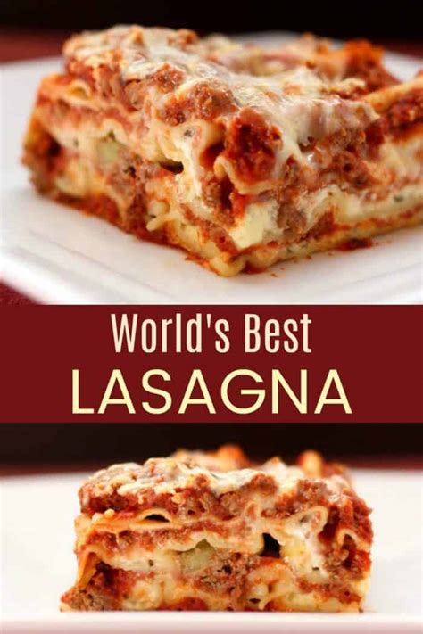 World's Best Lasagna Recipe   Cupcakes & Kale Chips
