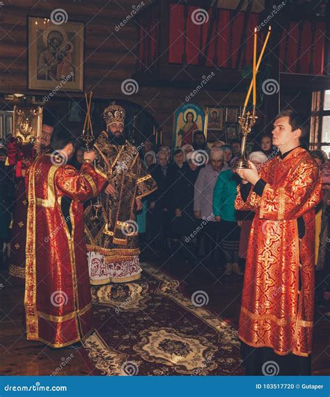 A Festive Liturgy in an Orthodox Church with the Participation of the ...