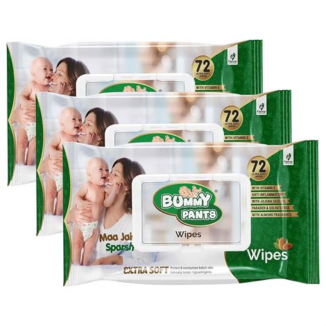 Buy Bummy Pants Premium Fresh Baby Wipes for Baby pack of 3 (216 wipes ...