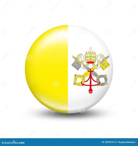 Vatican Country Flag in Sphere with White Shadow Stock Illustration - Illustration of religion ...